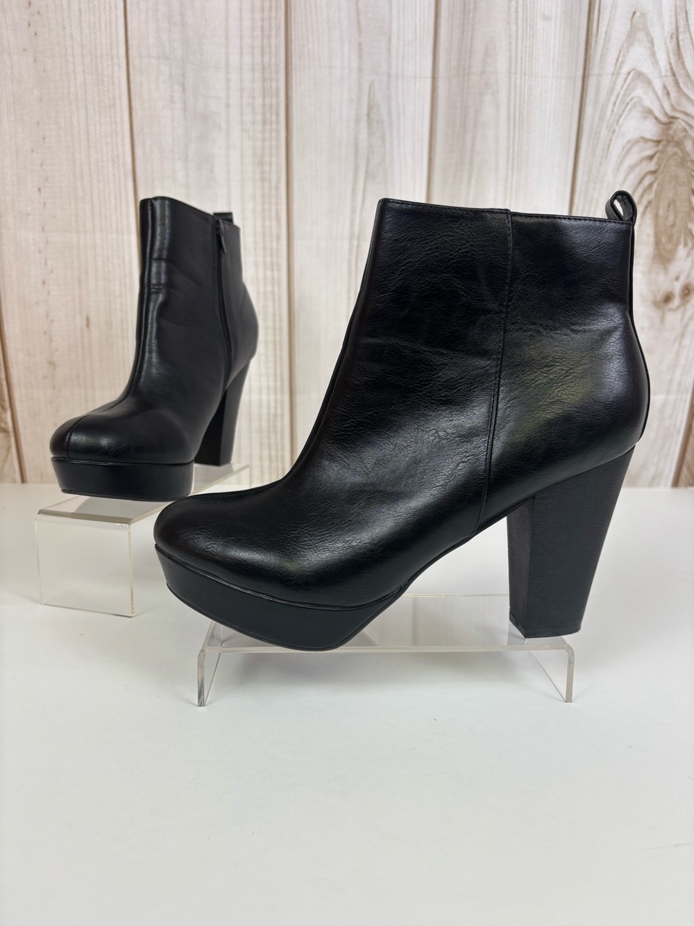 Chunky Platform Block High Heel Ankle Boots Bratz 90's Grunge Comfy Booties 11W